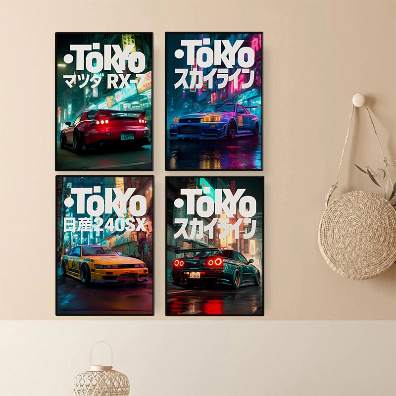 Vintage Tokyo JDM Car Poster N - Japanese Tokyo Lifestyle review and price