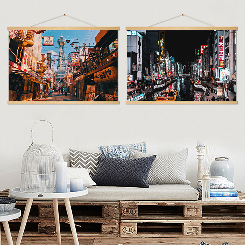Japanese street scene hanging  - Japanese Tokyo Lifestyle review and price