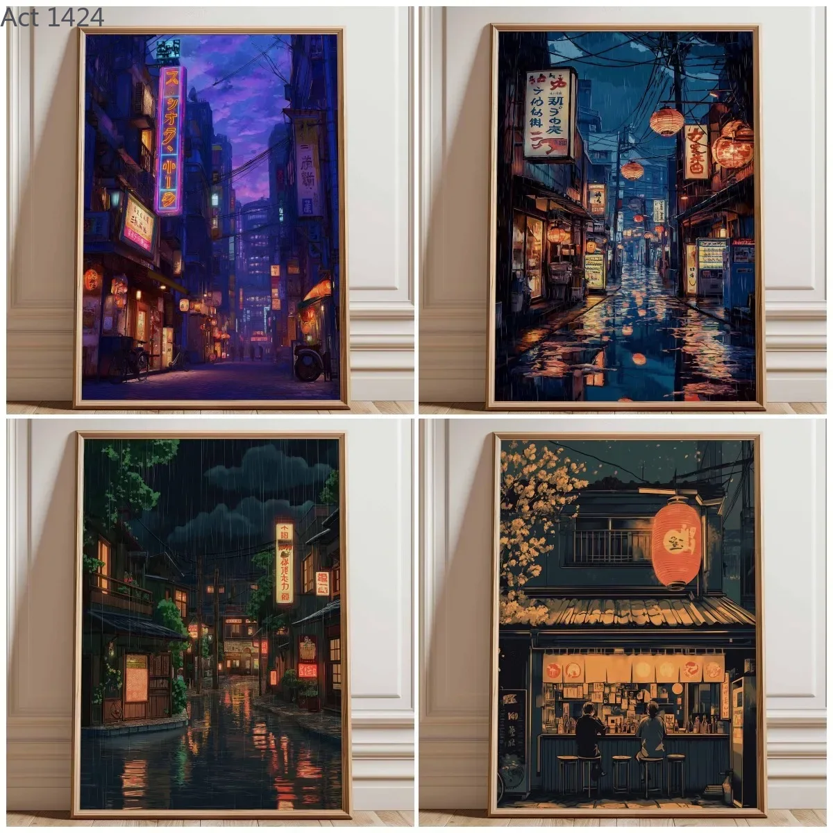 Neon Tokyo Street Poster Print - Japanese Tokyo Lifestyle review and price