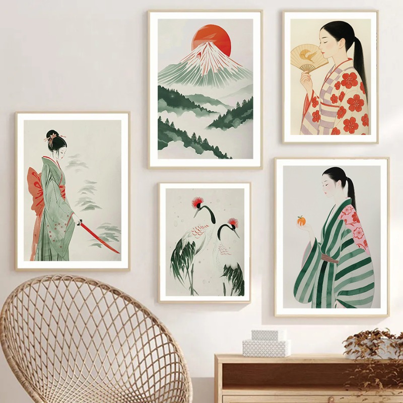 Mount Fuji & Crane Japanese Wa - Japanese Traditional Lifestyle review and price